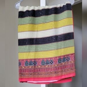 Gorgeous Gorgette Saree in Multicolor with Shimmer